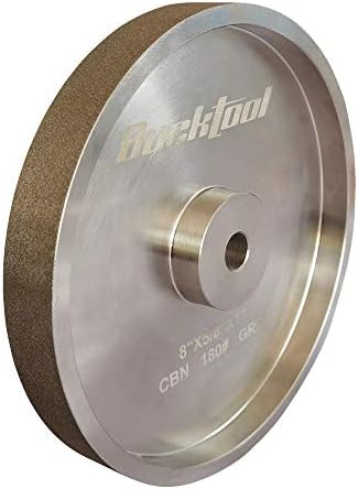 BUCKTOOL 180 Grit 8-Inch CBN Grinding Wheel, 1-Inch Wide, 5/8-Inch Arbor