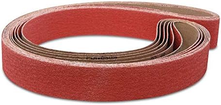 Red Label Abrasives 2 X 72 Inch 40 Grit EdgeCore Ceramic Grinding Sanding Belts, 6 Pack
