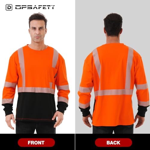FR Shirts for Men, 6oz Hi Vis Flame Resistant Welding Shirt