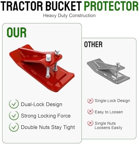 2 Pcs Ski Edge Protector for Snow Removal Spreading Gravel, Red
