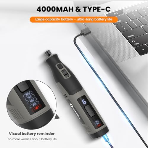 HARDELL 4V Cordless Rotary Tool, 4000mAh Long-lasting Rotary Tool