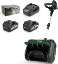 20V Electric Snow Shovel, 12 Inch Cordless Snow Blower with 2 Batteries (Dark Green)