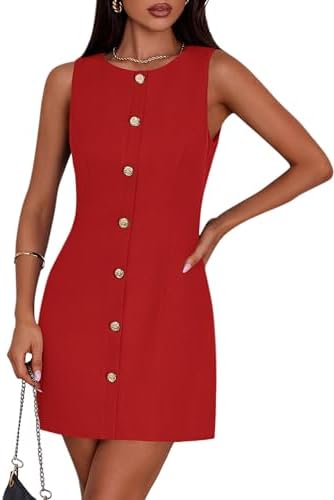 PRETTYGARDEN Women Business Casual Cocktail Work Short Dress
