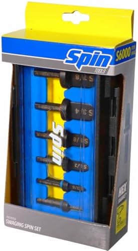 SPIN S6000 6-Piece Drill Bit Swaging Tool Set 1/4, 3/8, 1/2, 5/8, 3/4, 7/8-Inch
