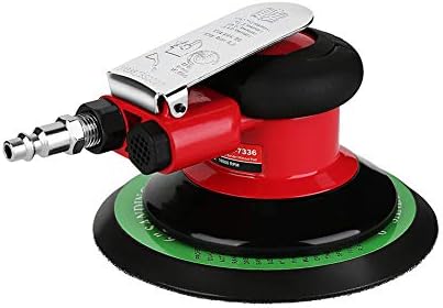 6" Professional Air Random Orbital Palm Sander, Heavy Duty Dual Action Pneumatic Sander