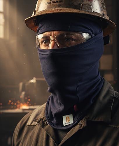 BOCOMAL FR Balaclava with Face Mask 7oz Midweight Arc Rated NFPA2112 CAT2
