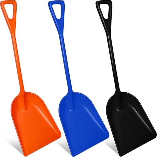 Frienda 3 Pcs Plastic Snow Shovel Large Scoop Shovel, Multicolor