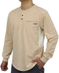 BOCOMAL FR Shirts for Summer Breathable Vented Mesh Flame Resistant Henley