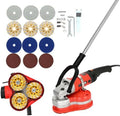 Electric Diamond Polisher Machine with Telescopic Rod，3800W Concrete Grinder Machine with 6-Speed Control & Dust Collection Cover, Floor Grinder for Grinding Concrete Deck Marble Granite