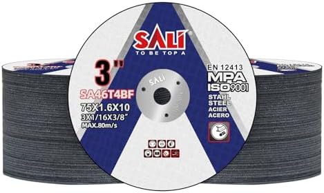SALI 100 Pack Cut Off Wheels 3 Inch General Purpose Metal Cutting Wheel for 3 in Angle Grinders and Die Grinders- Cutting Disc Aggressive Cutting 3" x 1/16" x 3/8" Operating Up to 20380 RPM and 80