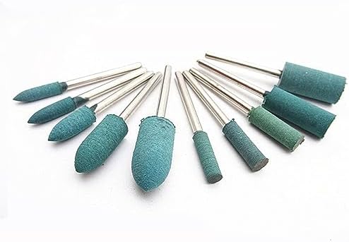 100pcs Abrasive Rubber Mounted Points 3mm Shank Grinding Polishing Buffing Wheel Burr Electric Grinder Replacement for Rotary Tools Angle Grinder Sanding Disc(Mix(Cylinder Bullet))