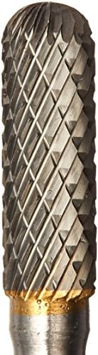 Drill America SC-2A Carbide Burr/Rotary File Cylindrical Radius-End Double Cut for Die Grinder 5/16" Dia. x 1" Cut Length with 1/4" Shank and 2-3/4" Overall Length, DUL Series