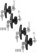 Truck Cap T-Handle Lock Latch, L&R Lock, 2 Set | Camper Shell T-lock Replacement Accessories Parts, Truck Bed Topper Door Locking Kit, Keyed A-like