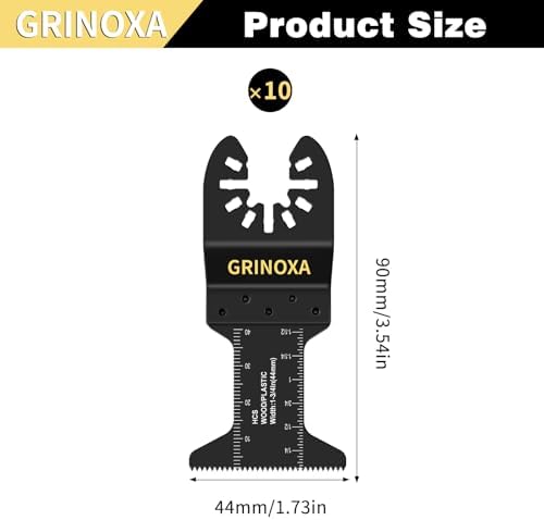 10PCS Oscillating Tool Blades, Universal Oscillating Saw Blades Multitool Blades Quick Release for Wood Plastics Soft Metal, Compatible with Dewalt Ryobi Fein Milwaukee Craftsman