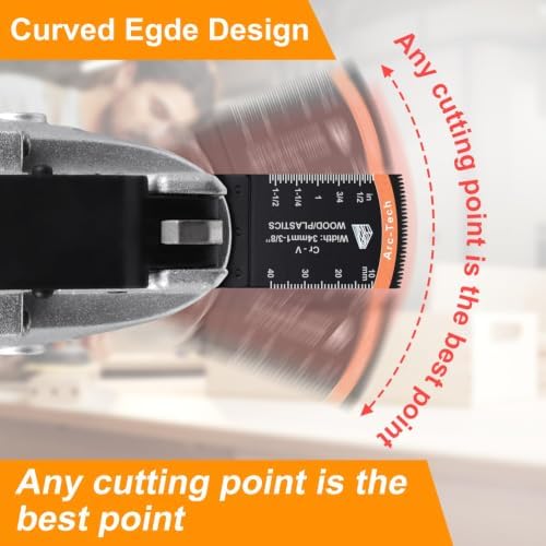 PECHAM 104 Pcs Oscillating Multi Tool Blade, Wood Metal Cutting and Sandpaper Oscillating Tool Accessories with Titanium Quick Tooth Japanese Tooth Multitool Blade Fit More Oscillating Tools