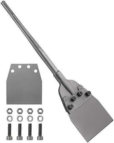 Firecore 6 Inch by 25 Inch SDS Max Floor Scraper Set with Replacement Blade