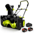 Snow Blower Cordless, 40V Snowblower Battery Powered 3500 W Brushless Motor, 20" Path, 25ft Max Throw, LED Lights for Driveway and Entryway
