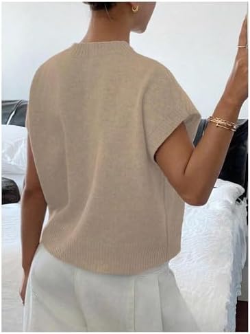 SOLY HUX Women's Short Sleeve Business Casual Sweater