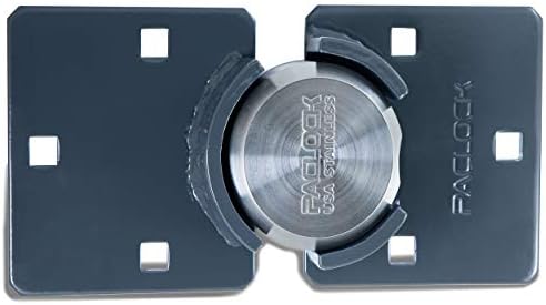 PACLOCK's UCS-7S/770 Hasp and Puck Combo Kit, Stainless Steel Body, Grey Hasp, High Performance 6-Pin Cylinder, One Lock Keyed to a Number U-Pick! w/ 2 Keys, No Backplates