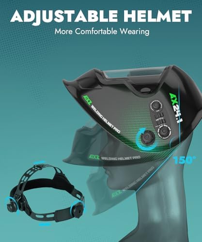 Welding Helmet True Color,Large Viewing Screen Auto Darkening Welding Hood with 4 Arc Sensor Shade 4-5/5-9/9-13 for MIG TIG MMA Grinding Welder Helmet