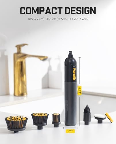 Fanttik Flip G10 Nano HomeCare Cordless Electric Spin Scrubber & 4 PCS Replacement Brush Heads