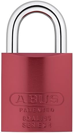 ABUS 83AL/45-300 S2 Schlage Rekeyable Padlock Aluminum Body with 1-Inch Shackle, Red Zero-Bitted