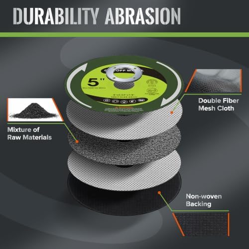 50 PCS Cut Off Wheels 5" x.040 x7/8" Cutting Discs for Angle Grinders 5 Inch Metal and Stainless Steel Cutting Wheel