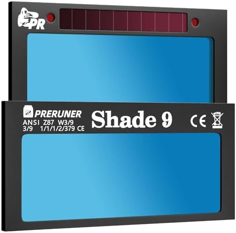Core Series HD Shade 9 Auto Darkening Welding Lens 2"x4 1/4", Slim 0.2" True Color Welding Lens with Natural View for Pancake & Sugar Scoop Welding Hoods