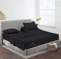 JS Sanders Collection Split Head Sheet Set King Size,Black