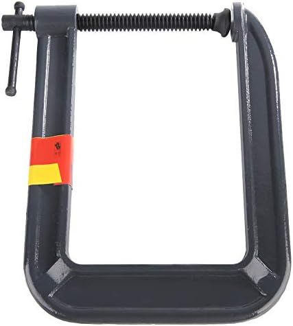 C Clamp Deep Throat U Clamp, Solid Steel G Type Woodworking C Clamp DIY Carpentry Clamping Device, Wood Clamping Device Cast Steel Deep Throat Woodworking Fixed Clamp (thickness 3.9*depth 7.3 in)