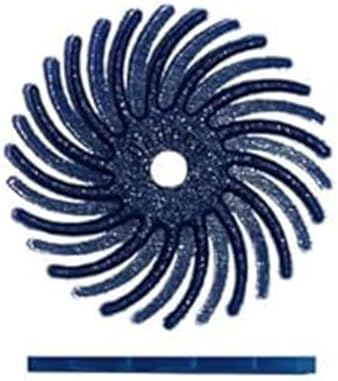 Dedeco Sunburst Radial Bristle Discs 48-Pack - 3/4" Curved - Blue 400 Grit (Fine) - Aluminum Oxide for Polishing & Finishing