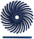 Dedeco Sunburst Radial Bristle Discs 48-Pack - 3/4" Curved - Blue 400 Grit (Fine) - Aluminum Oxide for Polishing & Finishing