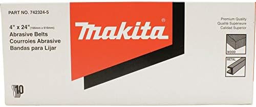 Makita 742320-3 4-by-24-Inch 40-Grit Abrasive Sanding Belt, 10-Pack