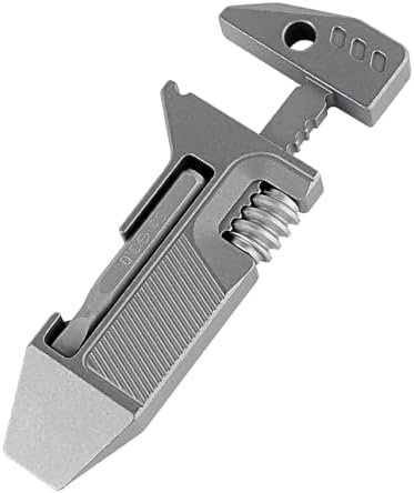 WARHERO Titanium EDC Pry Bar Multitool with Ratchet Screwdriver, Wrenches, Crowbar, Bottle and Box Openers, Compact Versatile Pocket Pry Bar for Everyday Carry