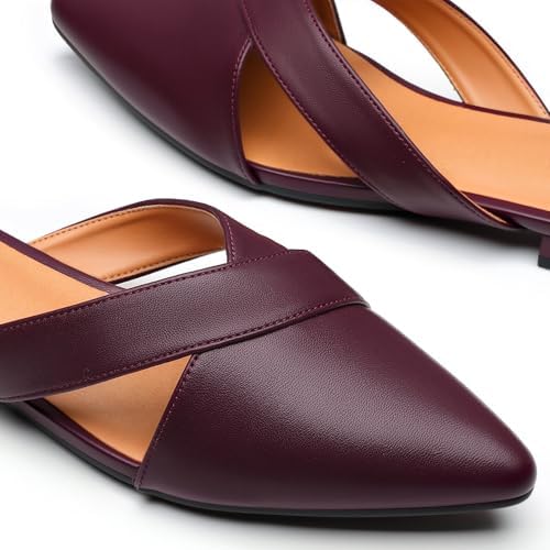 Rekayla Women's Mules Closed Pointed Toe Flats Backless Loafers Shoes for Women