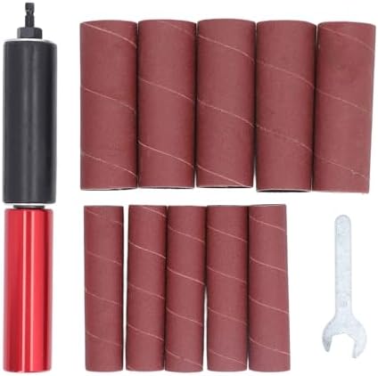 Sanding Drum Kit 1.5in Mandrel Aluminum Alloy Drill Sanding Mandrel Drum Sander Drill Press Spindle Sander Sleeves Spindle Sander Adapter for Wood Metal