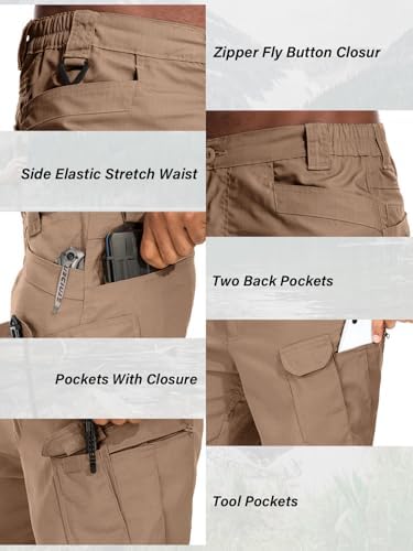 Mens Work Shorts Cargo Tactical Outdoor Wear Resistant Hiking Tool Shorts