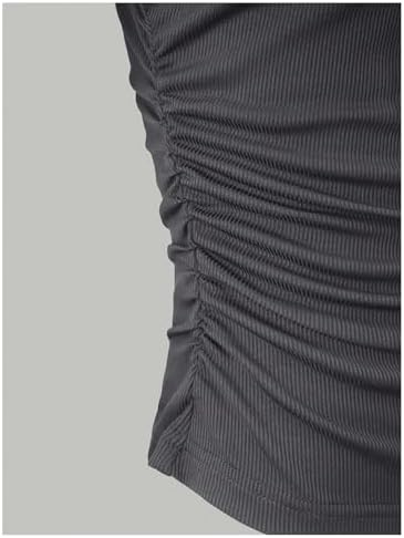 OYOANGLE Women's 3 Pack Business Casual Outfits Mock Neck Ribbed Tank Tops