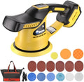 Brushless Cordless Car Buffer Polisher Kit Compatible with Dewalt 20V Battery Dual Action Random Orbital Polishing with 6-Speed for Auto Detailing, Waxing & Paint Correction（NOT Include Battery)