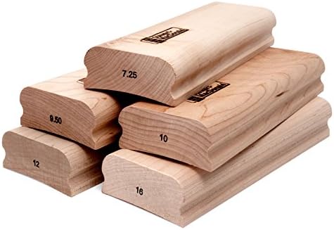 StewMac 8" Radius Blocks Essential Set - 5 Guitar Radius Sanding Blocks