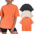 Womens Vintage Oversized T Shirts Acid Washed Baggy Cotton Tee Workout Gym Shirts Boyfriend Short Sleeve Tops