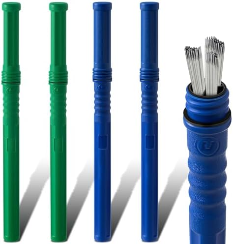 Tandefio 4 Pcs Welding Rod Storage Tube 40 Inch Tig Rod Holder, Green, Blue