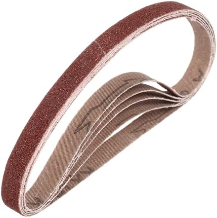 HARFINGTON 3/8 x 13 Inch Sanding Belts, 5 Pcs 80 Grits Aluminum Oxide