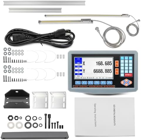 2-Axis DRO Kit Linear Scale 300mm+600mm for CNC Milling Machine