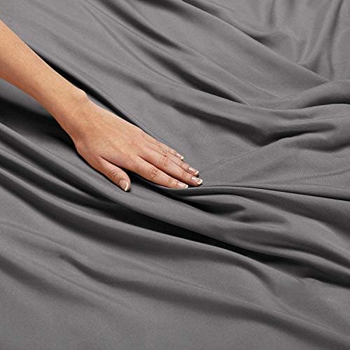 JS Sanders Affordable Microfiber 6 PC Bed Sheet Set, 820 Thread Count - King Size, Gray