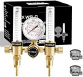 RX WELD Dual Output Argon Flow Meter, 0-60 CFH, CGA580 Inlet