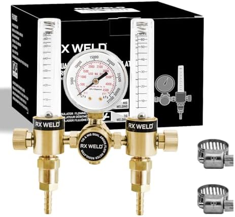 RX WELD Dual Output Argon Flow Meter, 0-60 CFH, CGA580 Inlet