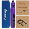 Diamondg Micro Dog Nail Grinder - Quiet Sound with LED Light, Purple
