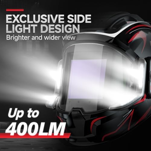 ANDELI Auto Darkening Welding Helmet with Light,with Internal Display
