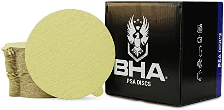BHA 6" Gold PSA Sanding Discs for DA Sander, 120 Grit - 100 Pack
